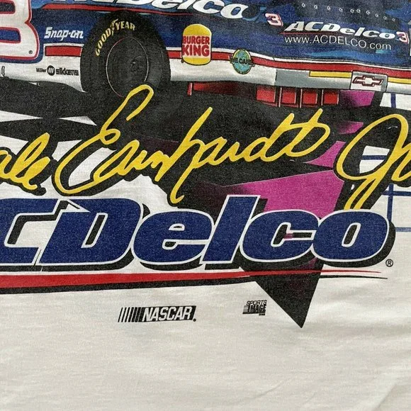 Vintage 1998 Dale Earnhardt Jr #3 ACDelco Chase T-Shirt 2XL 90s NASCAR ALL OVER - Picture 9 of 9